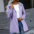thumbnail image 2 of GEWSEY Womens Waterproof Rain Jackets Long Hooded Raincoats Striped Lined Plus Size Outdoor Hiking Windbreaker Trench Coats (Light Purple, 5XL), 2 of 7