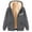 Grey, variant on Plus Size Coat Heavyweight Lined Hooded Open Front Jacket for Winter Warm Outwear Coats with Pockets