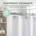 thumbnail image 2 of REGALWOVEN Modern Waffle Weave Shower Curtain with 12 Hooks Waterproof for Bathroom White 71"W x 71"L, 2 of 5