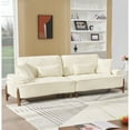 thumbnail image 2 of 103 Inch With Pillows. Comfy 24-inch Seat. High Cushions. Breathable Material. Strong Wood Frame. 3, Beige. Modern Style. Easy To Put Together. 600-pound Capacity 103" For Living Room & Bedroom., 2 of 6