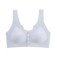 thumbnail image 1 of ameIAEA Front Close Bras for Women Full Coverage Button Bra Padded Push Up Breathable Bras, 1 of 4