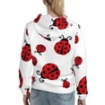 thumbnail image 7 of Kdxio Fly Flying Ladybug Print Womens Oversized Hoodies Sweatshirts Hooded Pullover Tops Sweaters Casual-Medium, 7 of 7