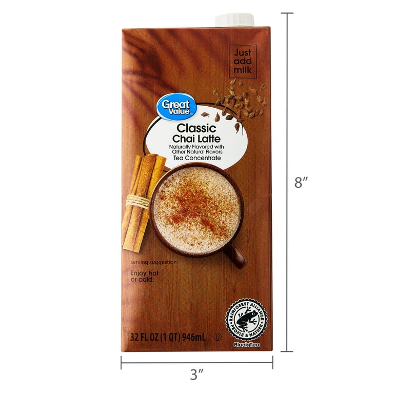 Great Value Classic Chai Latte Tea Concentrate, 32 fl oz - Black