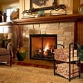 thumbnail image 2 of Grandhom Firewood Rack Indoor with 4pcs Fireplace Tools Set,Iron Wood Rack for Firewood Storage,Log Holder for Outdoor Fire Pit a, 2 of 9