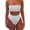 White, variant on 1 Set Bikini Set Solid Color Elastic High Waist Strapless Summer Lady Swimsuit for Swimming