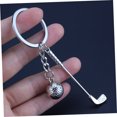 thumbnail image 4 of unbranded 3Ud Llaveros Deportivos De Metal Con Bola De Golf Plateada Para Colgar Llaves Y, 4 of 8