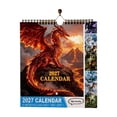 thumbnail image 4 of LEFXSMR 2027 Desk Calendar, 8.27"x8.27" Dragon Spiral Bound Decorative 12-Month Planner Desk Calendar, Calendar for Study Office Home Decor Gifting, 4 of 7