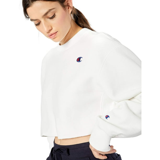 Champion Life Womens Reverse Weave Cropped Cut Off Crew Mens Fit