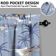 thumbnail image 5 of Tropical Sailboat and Coast Polyester Kitchen Curtain Set, 3PCS 27.5x24 Inch Panels with Valance for Hawaiian Inspired Decor, 5 of 6