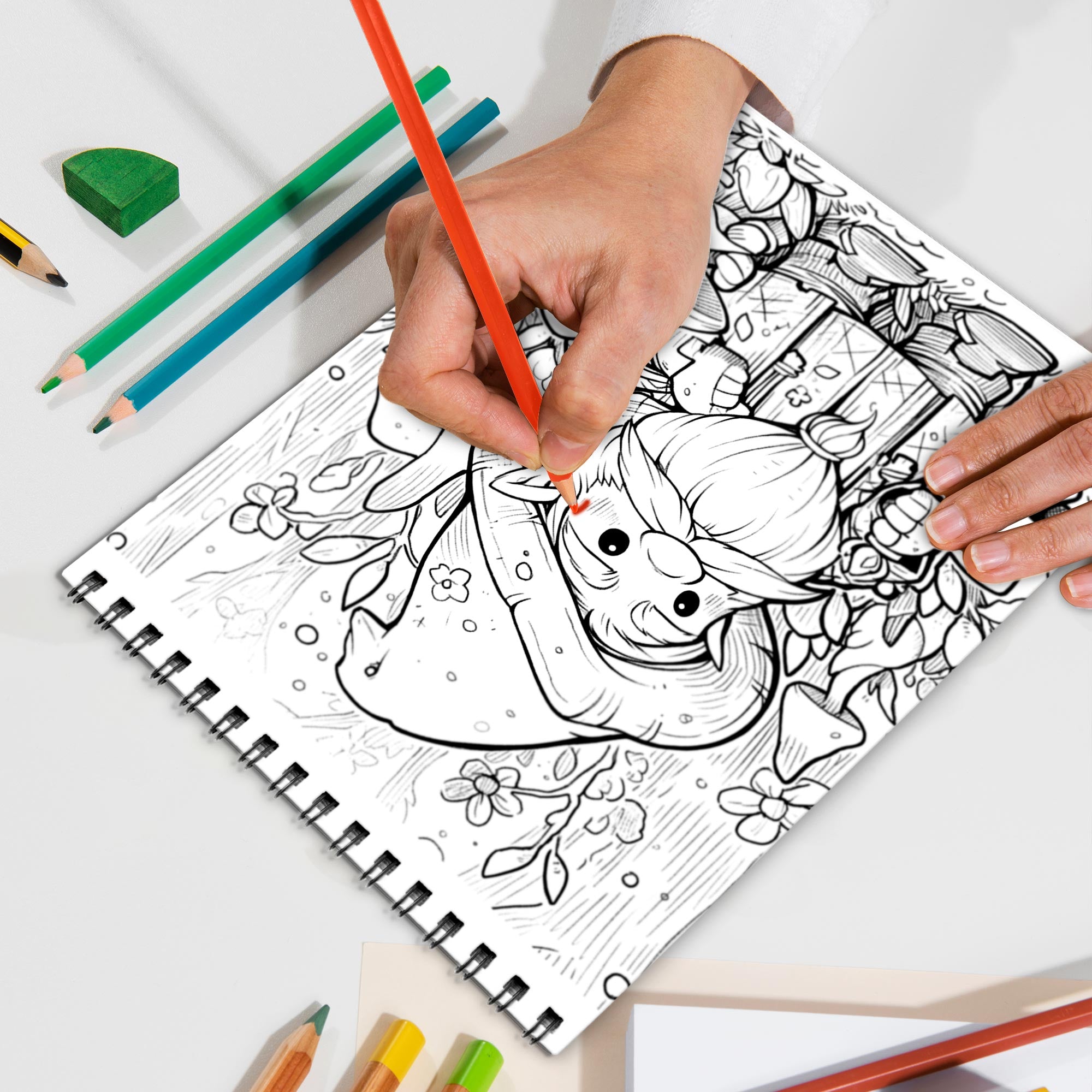 TPLHOUSE Spooky Christmas Coloring Book Spiral Bound for Adult, Premium Cover