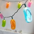 thumbnail image 7 of 9.8ft Plastic Flip Flop Party String Lights Beach Luau Pool Decor, Best Ambiance Lighting for Indoor Outdoor Home Garden Patio Wedding Valentine's Day Party Decoration. Set of 20 LED Summer Lights, 7 of 7