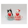 thumbnail image 3 of Ceramic Valentine Teacup Cat Salt and Pepper Shakers, Cat Lovers' Gift, Galentine's Day Gift, Valentine's Day Decor, 3 of 4