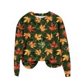 thumbnail image 4 of Jinhomg Fashion Fall Sweat Shirt for Women Trendy Graphic Printed Pullover Tops Lightweight Comfy Long Sleeve Crewneck Sweatshirts Multicolor S, 4 of 6