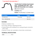 thumbnail image 2 of Throttle Body To Cylinder Head Coolant Hose - Compatible with 1996 - 1999 BMW 328i Convertible 2.8L 6-Cylinder 1997 1998, 2 of 2