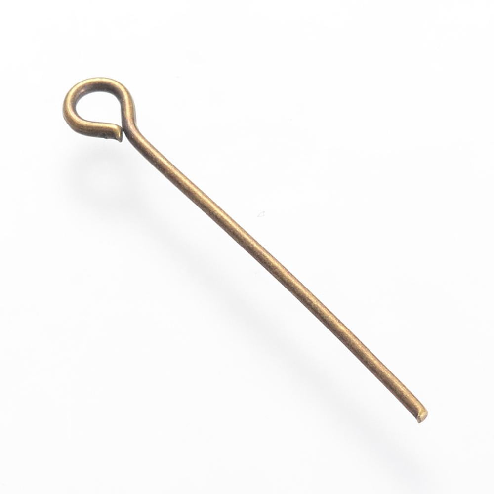 Jewelry Findings Cadmium Free Lead Free Iron Eye Pin Bronze 35x0.7mm 6800pcs/1000g for DIY