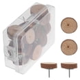thumbnail image 2 of Chinchetas de madera decorativas para tableros de corcho, proyectos de manualidades, con caja de almacenamiento, 20 unidades, 2 of 8