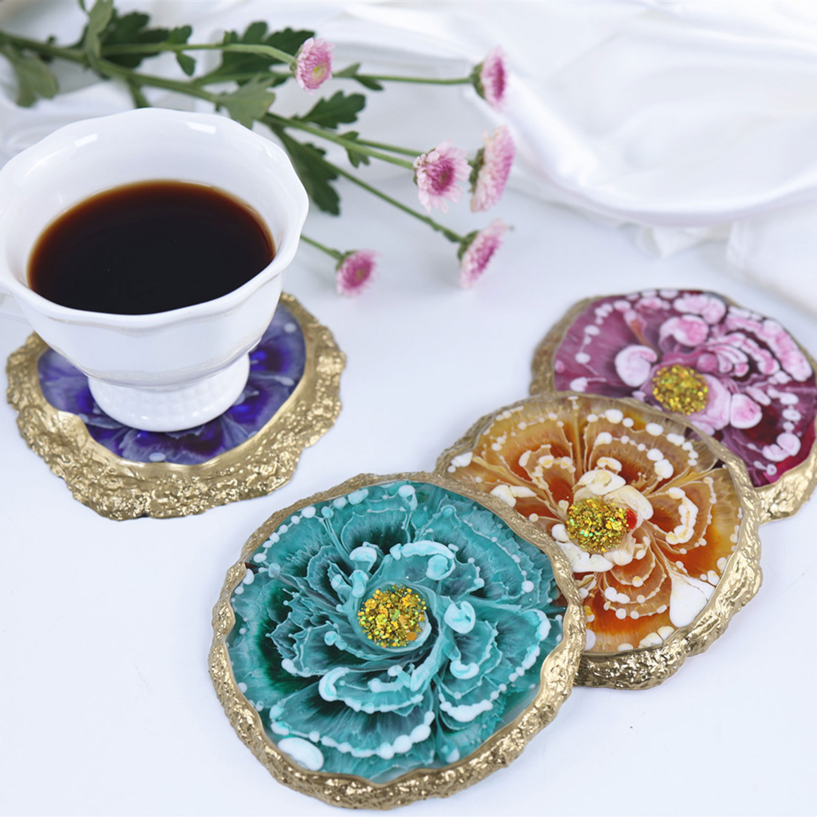 5 Pcs Silicone Irregular-shaped Jewelry Epoxy Resin Mold Tray Casting for Jewelry Storage