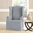 thumbnail image 3 of Sure Fit Sailcloth Wing Chair Slipcover, 3 of 3