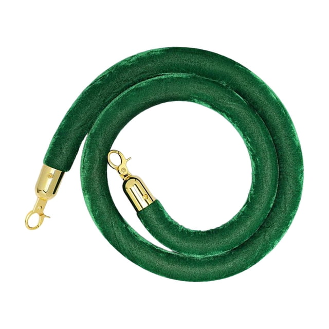 Accesorios de cuerda de poste de terciopelo de 150 cm, cuerda de poste multiusos para interiores, exteriores, espacios públicos, aspecto lujoso Verde