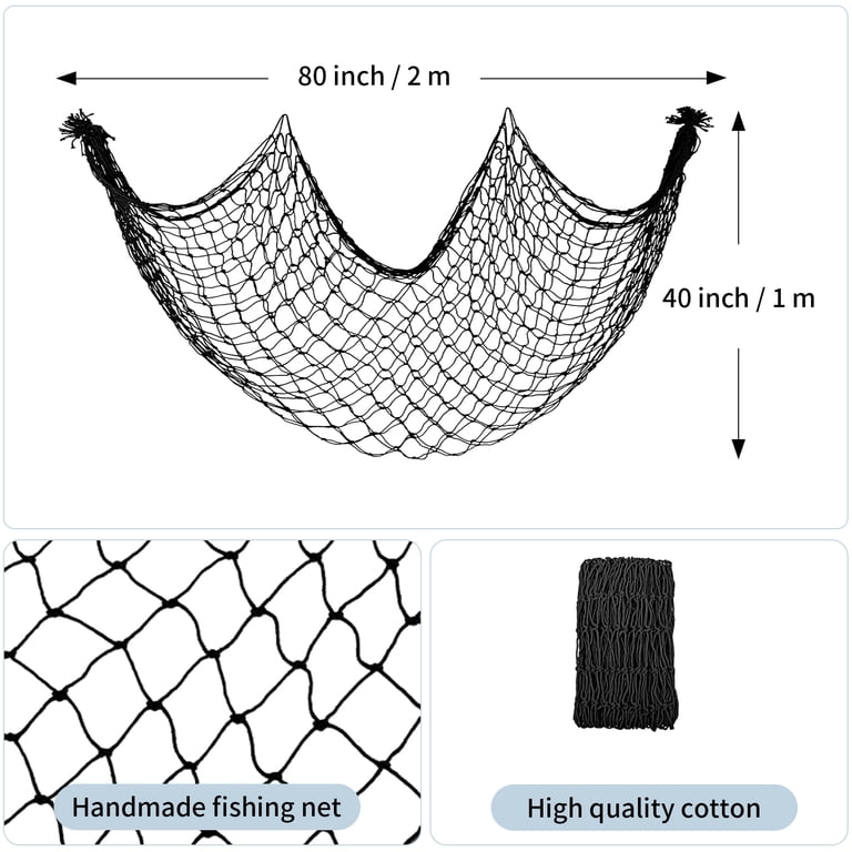 deco black fishing net black Cortland Teadrop Wooden Mesh It will be a great centerpiece when decorating a party Black Fish Netting