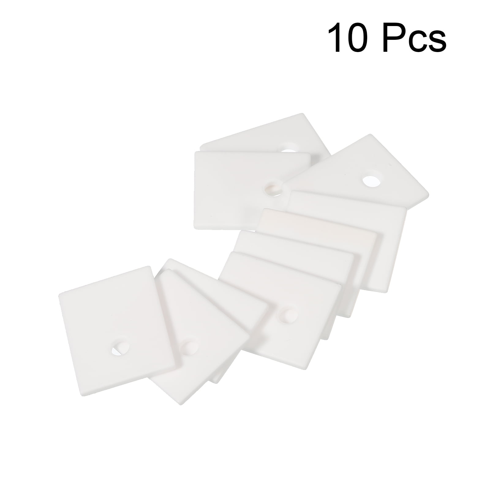 Alumina Ceramic Sheet Cooling Pad Insulating Sheet 10pcs 3.5mm Hole for MOS Transistor 25x20x2mm(1x0.8x0.08 inch), White