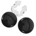 thumbnail image 4 of ColoMX Conjunto de 2 uds de gemelos y tachuelas elegantes para esmoquin, gemelos ovalados negros para hombres, camisas de vestir, cubiertas de botones para eventos formales y bodas, 4 of 7