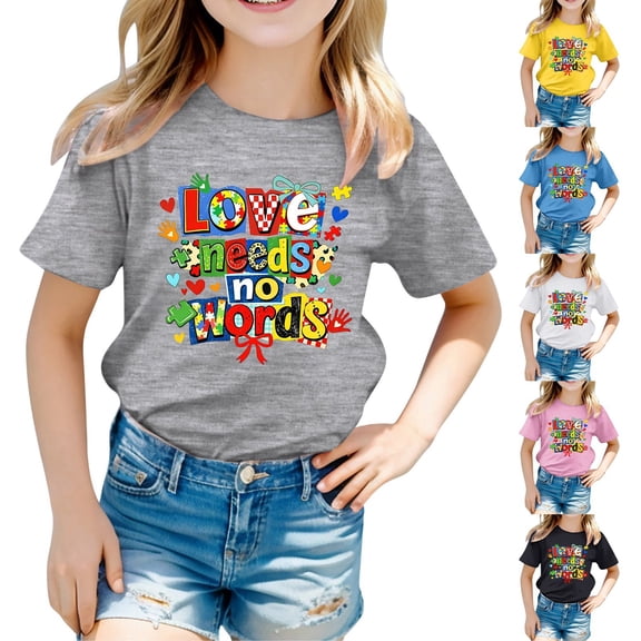 Miaoju Girl Shirts Trendy Crewneck 3d Prints Short Sleeve T-Shirt Funny Holiday Shirts Clothes for Girls