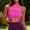 (Casual 14)Hot Pink, variant on DayScoop Womens Ribbed Striped High Neck Sports Bra, Sleeveless Cropped Workout Tank Top, Stretch Knit Athletic Bralette, Medium Support Activewear for Yoga Jogging and Gym Exercise