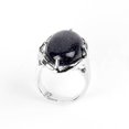 thumbnail image 1 of Ring Oval Natural Stone Cabochon Tiger Eye Opal Unakite Pink Quartz Lapis Lazuli, 1 of 6