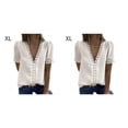 thumbnail image 1 of Qarigey Camiseta Mujer Cuello Transpirable Blusa Encaje Top Type4 NO4, 1 of 6