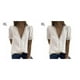 thumbnail image 4 of Qarigey Camiseta de mujer de manga corta con cuello en V Color sólido blusa de encaje lavable informal deportes al aire libre camisa de Type2 NO2, 4 of 6