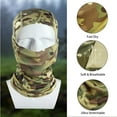 thumbnail image 2 of HESHENG - Máscara facial de camuflaje militar, bandana, pasamontañas, capucha, gorro para hombres y mujeres, entrenamiento táctico, ciclismo, esquí, resistente al viento, caza, 2 of 6