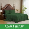 thumbnail image 3 of Gogreen 3PC Bamboo Queen Sheet Set, Deep Pocket Fit 16", Breathable Super Soft Luxury Hotel Style Home Decor Queen Size Sheet Set, Gift for Women, Men - 2 Pillowcases, 1 Fitted Sheet, 3 of 9