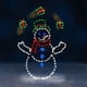 thumbnail image 2 of Marco de cadena de luces activas para fiestas navideñas, jardín al aire libre, nieve, letrero decorativo brillante, marco de cadena de luces con bolas de nieve animadas, adorno de muñeco de nieve,, 2 of 5