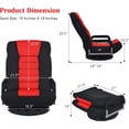 thumbnail image 3 of S AFSTAR Floor Gaming Chair, Swivel Foldable Chair with Armrest & 6-Position Adjustable Backrest, Folding Rocker for TV Reading & Home Office (Red), 3 of 18