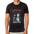 thumbnail image 2 of Fourth Of July Men's Grillin' and Chillin' Since 1776 George Washington Funny Patriotic Novelty 4th of July T-Shirt, 2 of 5