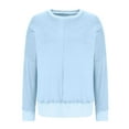 thumbnail image 5 of Xcmzpl Sweatshirts for Women Cute Solid Color Crewneck Sweatshirt Trendy Pullover Tops Cotton Long Sleeve T-shirts Early Fall Fashion, 5 of 7