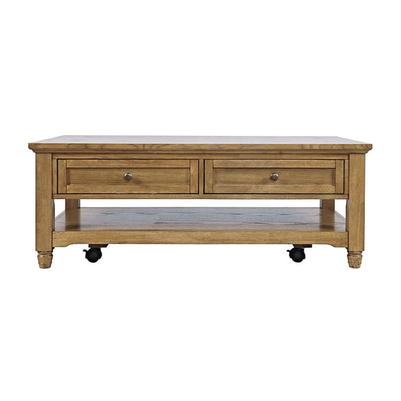 Jofran Brentwood Modern Transitional 50" Coffee Table With Storage and Caster Wheels