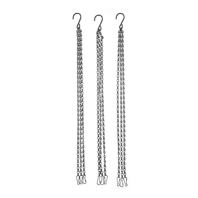 Shisuyan Chaînes de Panier Suspendu en Fer 3 Pcs 23x1.2x0.05 Po