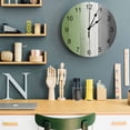 thumbnail image 7 of Wall Clock 10 Inch Farmhouse Rustic Wood Round Silent Decorative Wall Clocks Battery Operated for Living Room Bedroom Kitchen Classroom Decor, Sage Green Grey,Small, 7 of 7
