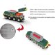 thumbnail image 3 of Wooden train track train toy, green tank battery-powered locomotive with magnetic train, 3 of 4