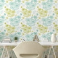 thumbnail image 3 of Ambesonne Retro Peel & Stick Wallpaper for Home, Line Art Inspiration Abstract, 13"x36", Pale Blue Pale Green, 3 of 6