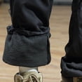 thumbnail image 4 of Pantalones largos de moda para hombre, casuales, de color sólido, con bolsillos y cremallera, cintura elástica, de poliéster., 4 of 6