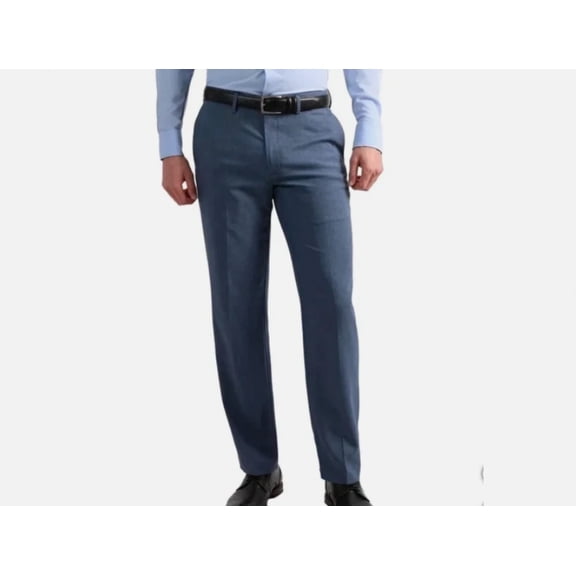 Reaction Kenneth Cole Men's Performance Dress Pant, Blue, 40x30