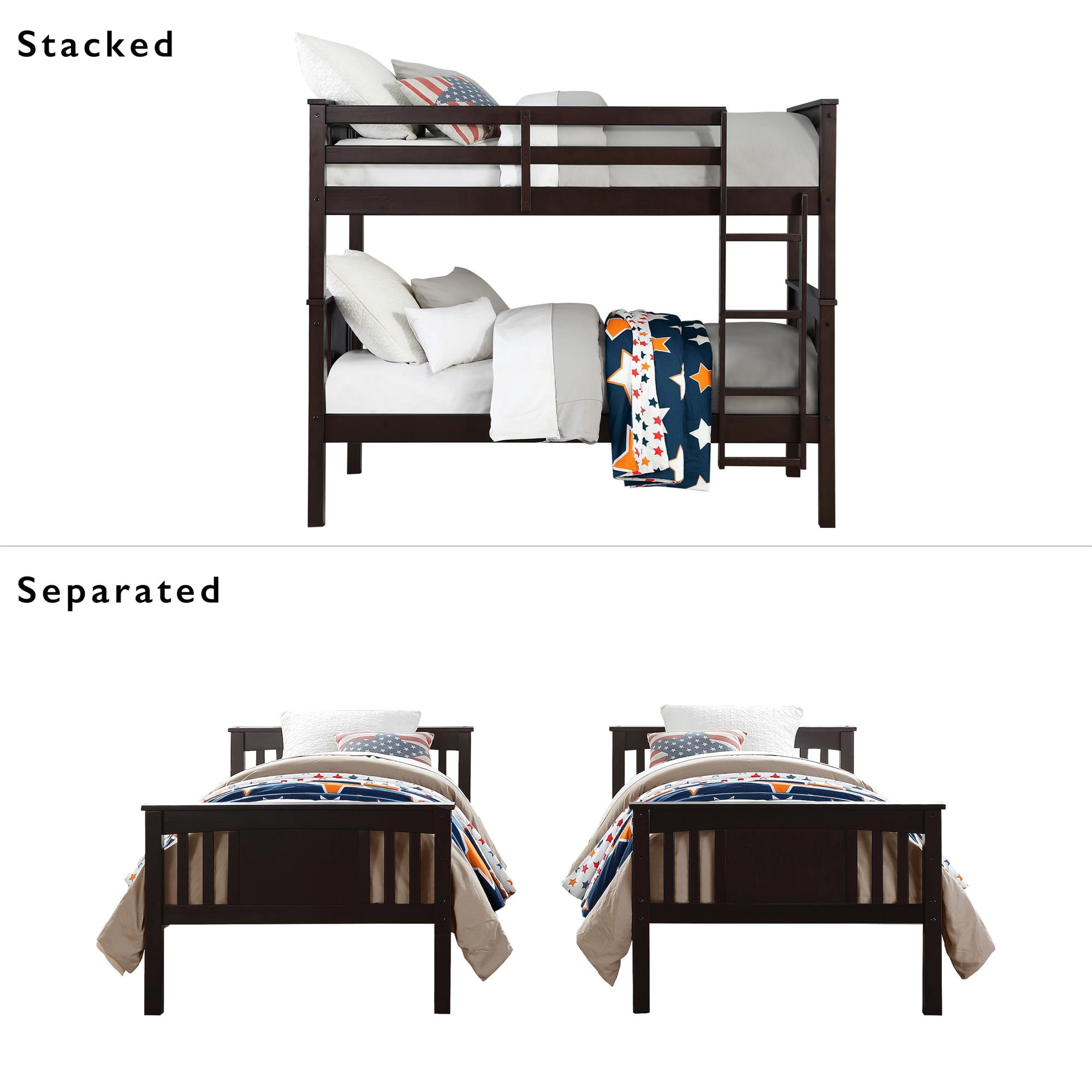Better Homes And Gardens Flynn Twin Wood Bunk Bed Multiple Colors Better Homes And Gardens Flynn Twin Wood Bunk Bed Multiple Colors Com