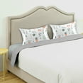 thumbnail image 3 of Yayeee Pillowcase King Size Set of 2 Satin Wrinkle Resistant Pillow Case, Green Garden Pattern, 3 of 8