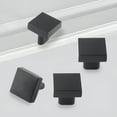 thumbnail image 4 of LAMIRO 5 Pack 1 inch Cabinet Knobs with Mounting Screws,Flat Black Drawer Knobs,Square Dresser Knobs,Dresser Drawer Handles,Drawer Pulls for Kitchen Cabinet Bedroom, 4 of 6