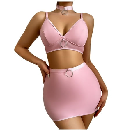 Yuhangmm Ladies Transparent Set Sexy Bra Lingerie Set Women Garter Lingerie Set