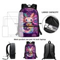 thumbnail image 6 of Uourmeti Salamander Pattern Durable School Backpack, 17 Inchs Adjustable Comfort Straps Student Bookbag Universal Matching Large Capacity Backpack for Teen, 6 of 6