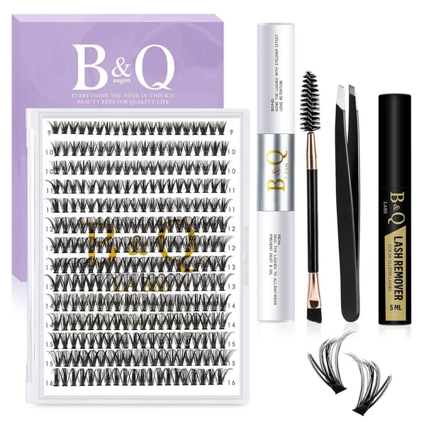 Lashes Bond and Seal Impermeable 10ML Bond and Seal B&Q Lash Bond Diy Extensión de pestañas Bond and Seal para principiantes Bond and Seal Sello de pestañas de larga duración (YJST-Negro)